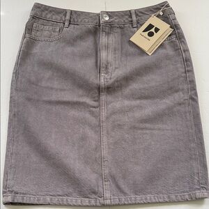 Frank & Oak A-Line Denim Skirt in Faded Mauve - Women's